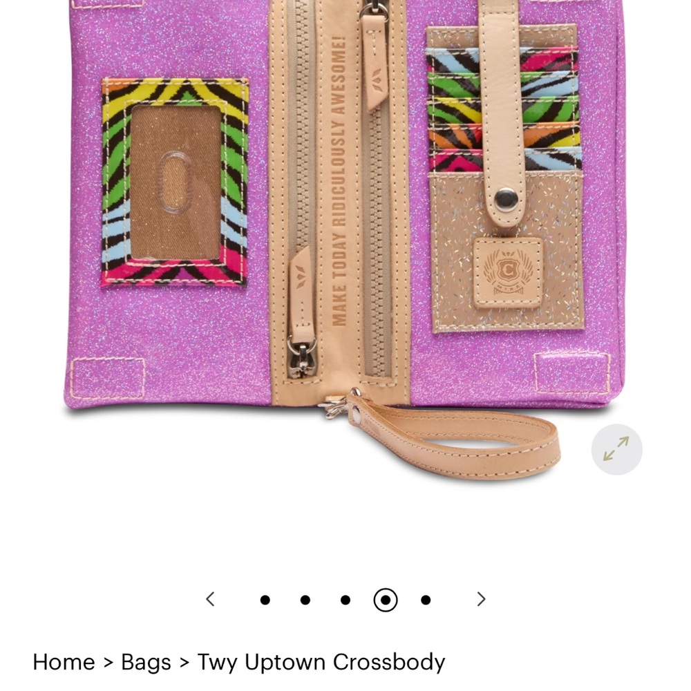 Consuela Pink and Tan Crossbody Bag